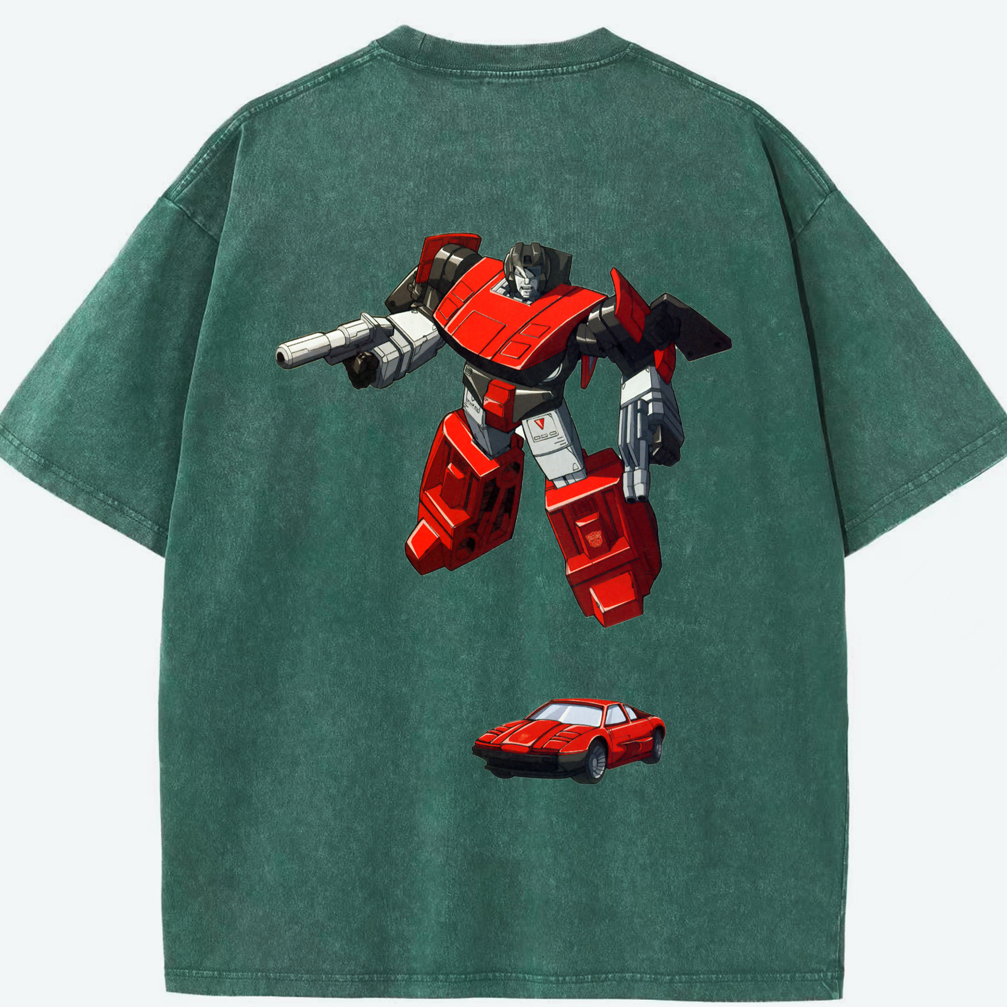 （画像用）  綿100% ヴィンテージ風 半袖Tシャツ（背面プリント）